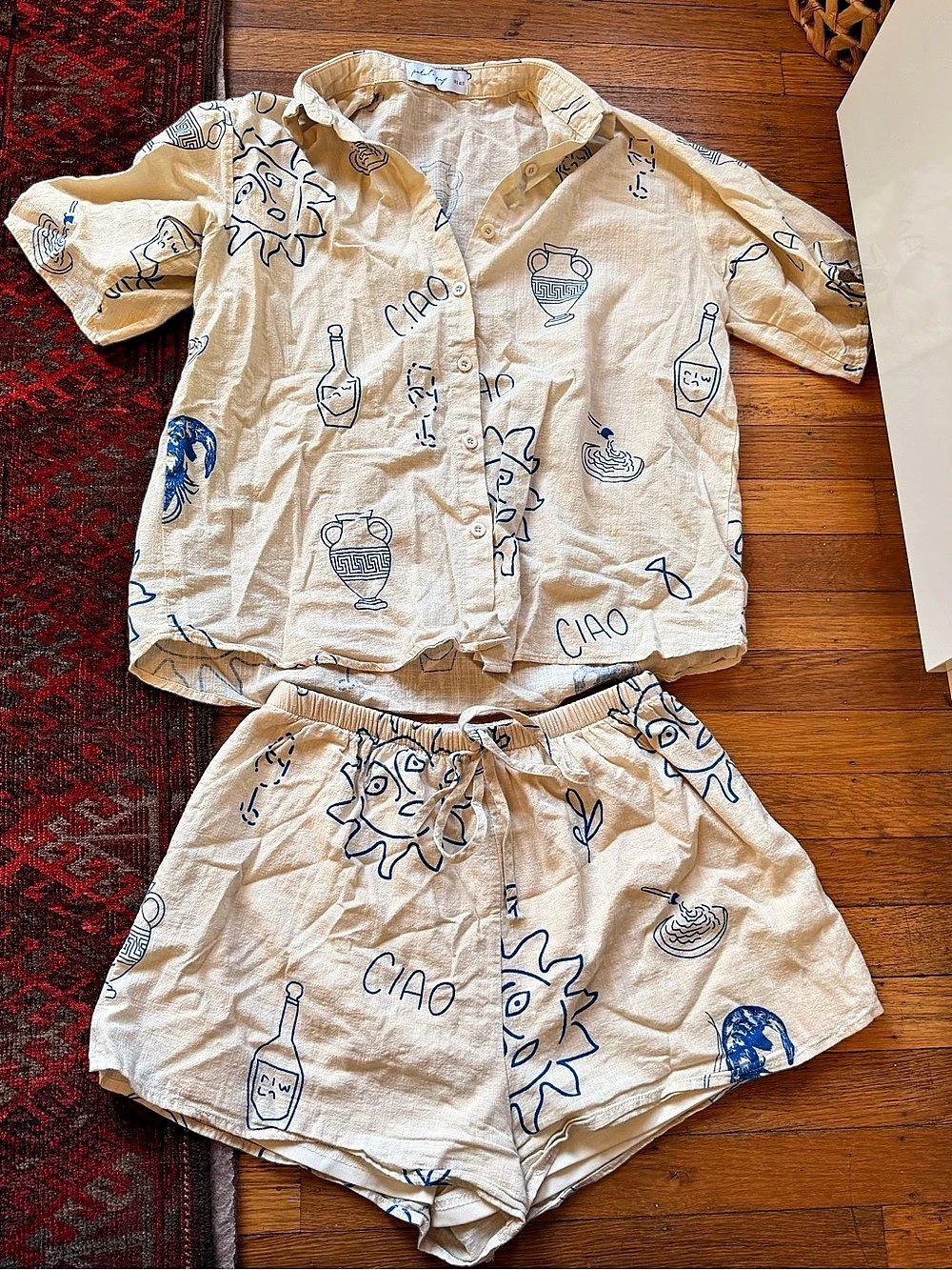 Petal + Pup Women’s Davey Short Ciao 100% Cotton Matching Set